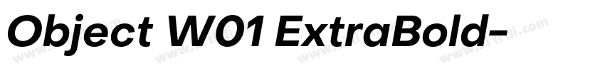 Object W01 ExtraBold字体转换